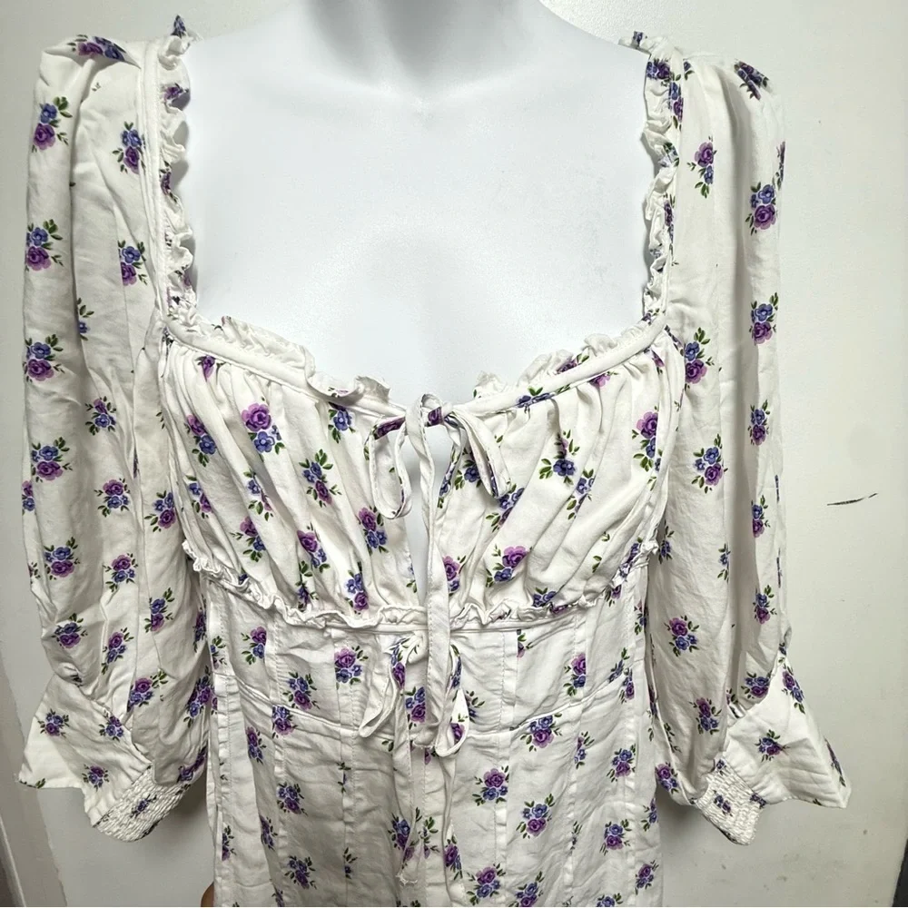 For Love & Lemons Viola Mini Dress White - Picture 7 of 13